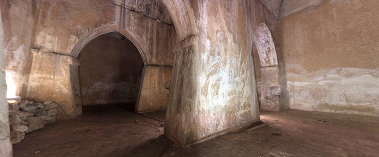 Intérieur de la citerne. Ajuntament de Girona. Unitat Municipal d'Anàlisi Territorial (visor LiDAR).